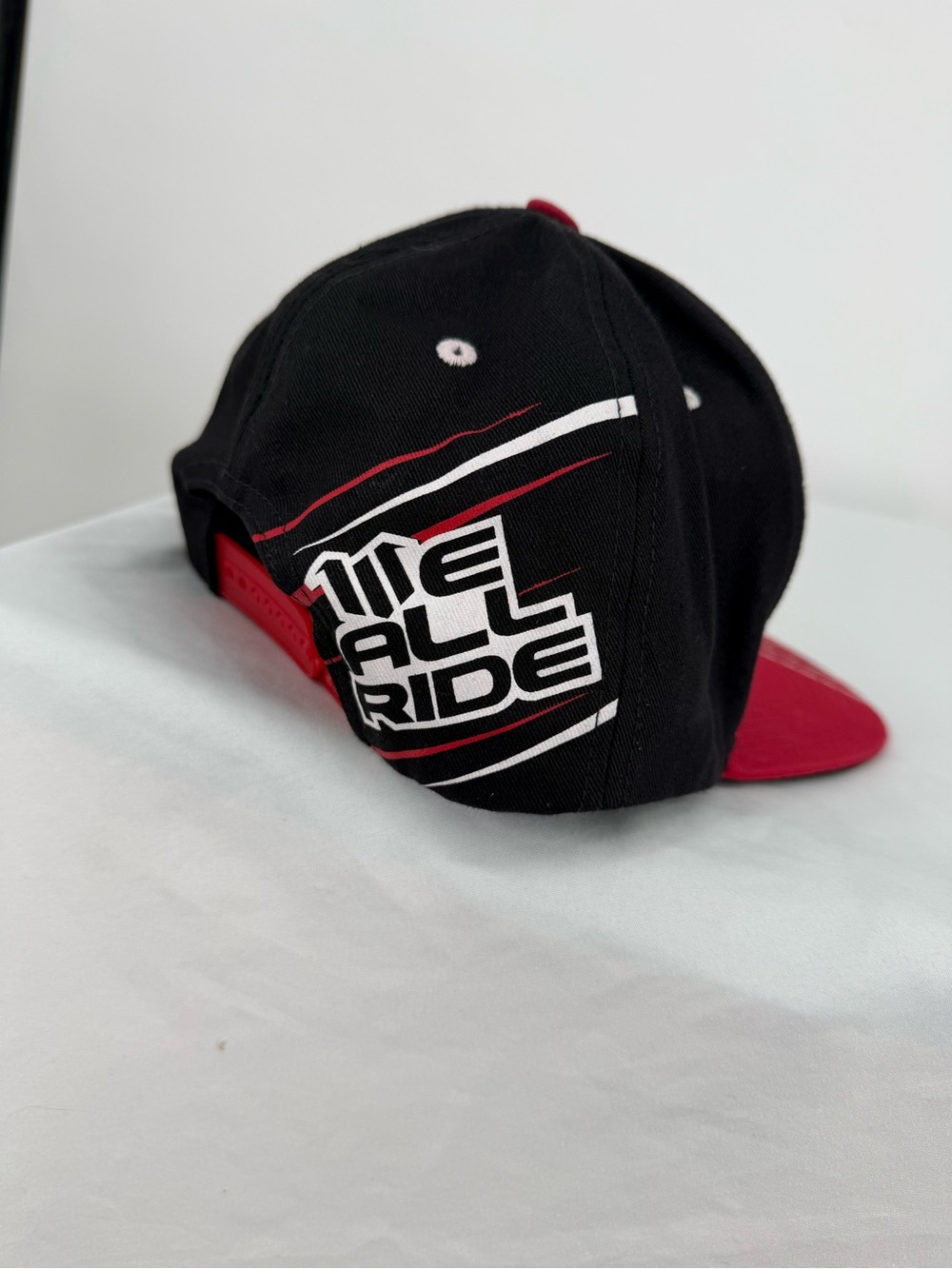 We All Ride Red & Black Baseball Cap - Picture 2 of 4